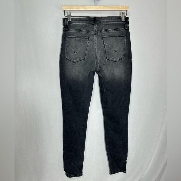 Hudson Jeans Natalie Mid-Rise Super Skinny Ankle Jeans Size 27 washed black - Picture 4 of 6